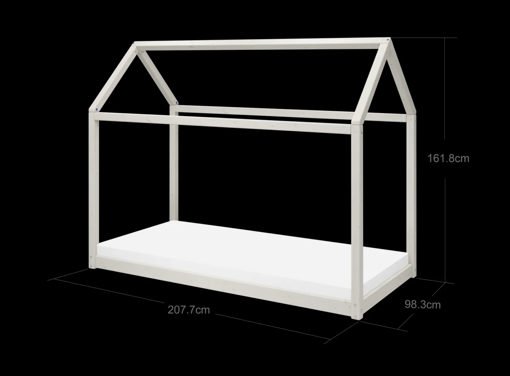 FLEXA COTTAGE Enkeltseng, White Washed Pine, 90x200 cm Whitewashedpine Outlet