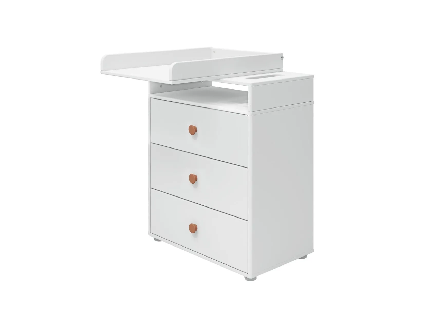 FLEXA Puslebord, 3 skuffer White/blush New